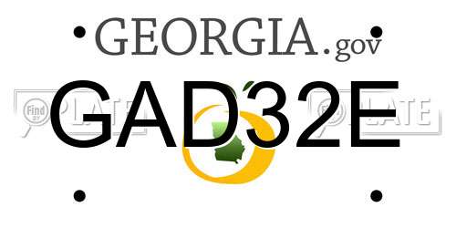 GAD32E Georgia License Plate