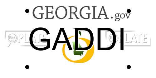 GADDI Georgia License Plate