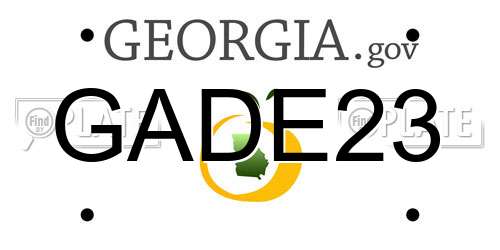 GADE23 Georgia License Plate