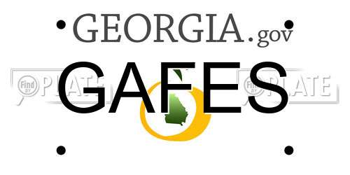 GAFES Georgia License Plate