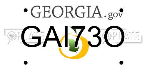 GAI73O Georgia License Plate