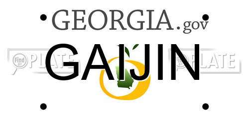 GAIJIN Georgia License Plate