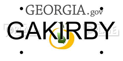 GAKIRBY Georgia License Plate