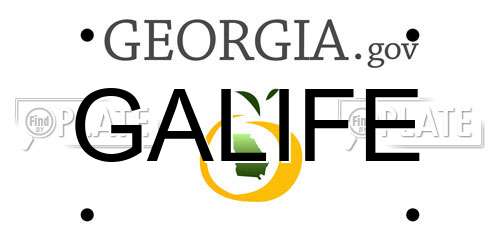 GALIFE Georgia License Plate