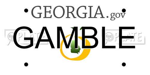 GAMBLE Georgia License Plate