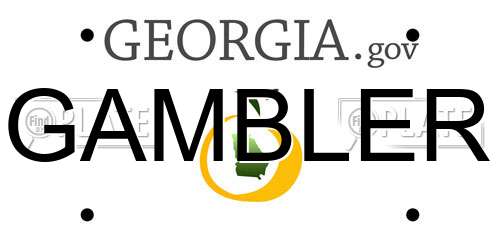 GAMBLER Georgia License Plate