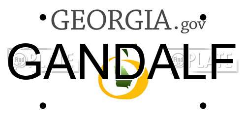 GANDALF Georgia License Plate