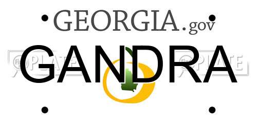 GANDRA Georgia License Plate