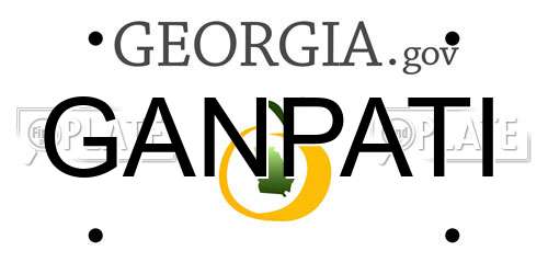 GANPATI Georgia License Plate