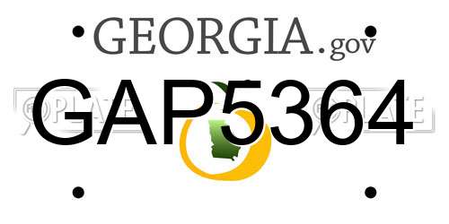 GAP5364 Georgia License Plate