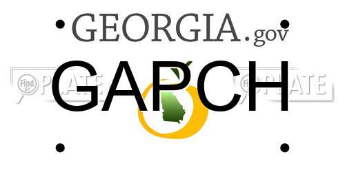 GAPCH Georgia License Plate