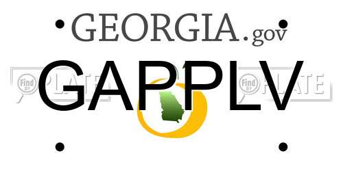 GAPPLV Georgia License Plate