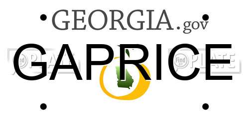 GAPRICE Georgia License Plate