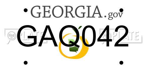GAQ042 Georgia License Plate