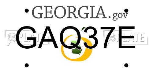 GAQ37E Georgia License Plate