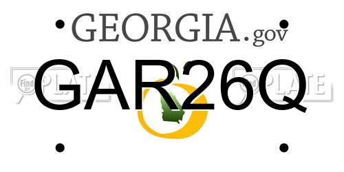 GAR26Q Georgia License Plate