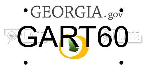 GART60 Georgia License Plate