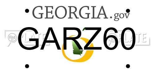 GARZ60 Georgia License Plate