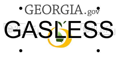 GASLESS Georgia License Plate