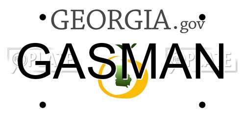 GASMAN Georgia License Plate