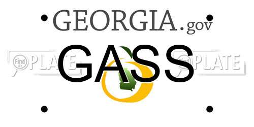 GASS Georgia License Plate
