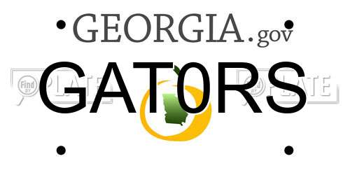 GAT0RS Georgia License Plate