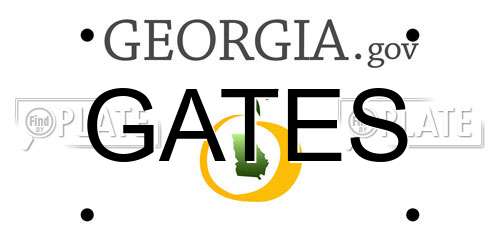 GATES Georgia License Plate
