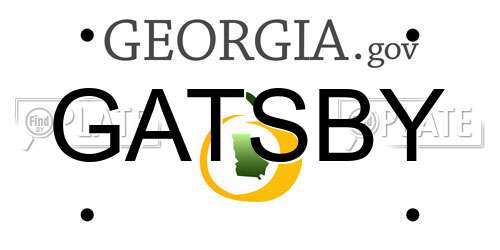 GATSBY Georgia License Plate