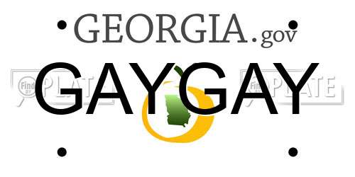 GAYGAY Georgia License Plate