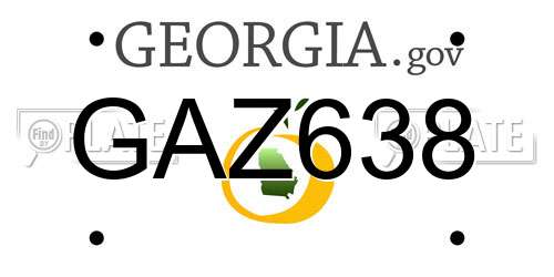 GAZ638 Georgia License Plate