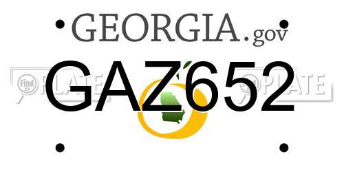 GAZ652 Georgia License Plate