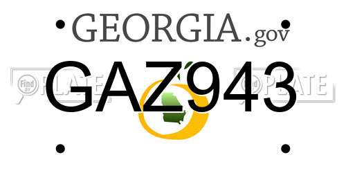 GAZ943 Georgia License Plate