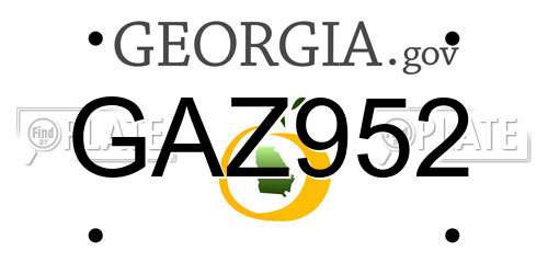 GAZ952 Georgia License Plate