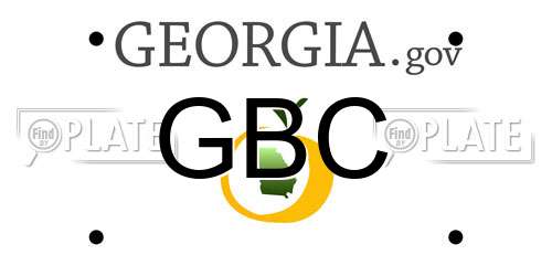 GBC Georgia License Plate