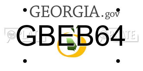 GBEB64 Georgia License Plate