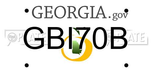 GBI70B Georgia License Plate