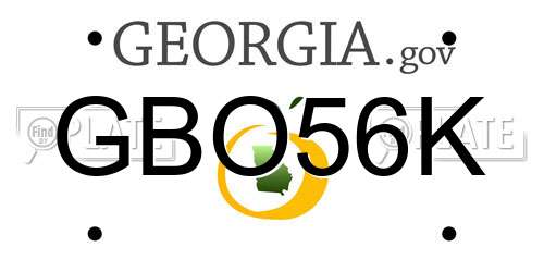 GBO56K Georgia License Plate