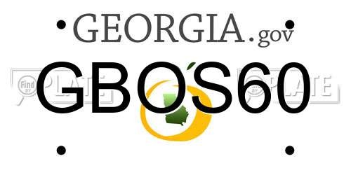 GBOS60 Georgia License Plate