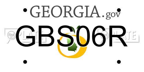 GBS06R Georgia License Plate
