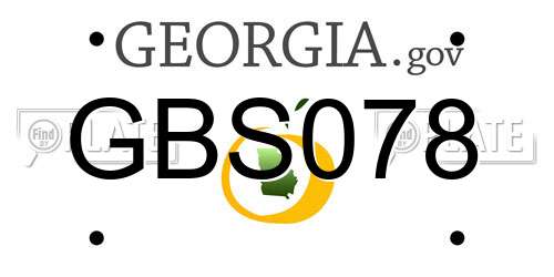 GBS078 Georgia License Plate