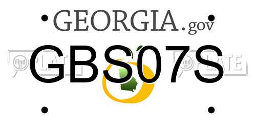 GBS07S Georgia License Plate