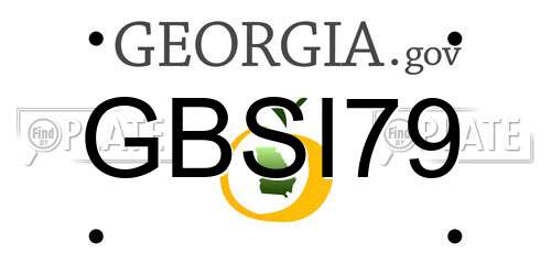 GBSI79 Georgia License Plate