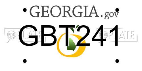 GBT241 Georgia License Plate