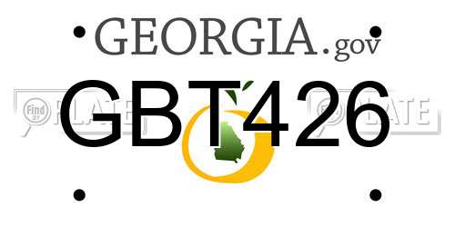GBT426 Georgia License Plate