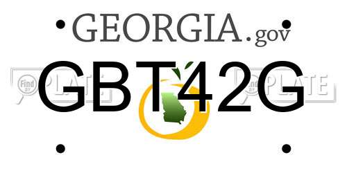 GBT42G Georgia License Plate