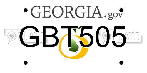 GBT505 Georgia License Plate