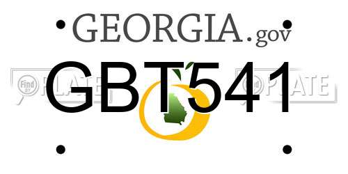 GBT541 Georgia License Plate