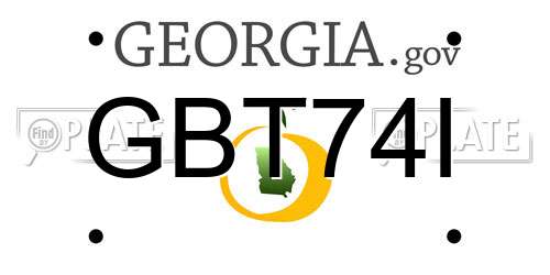 GBT74I Georgia License Plate