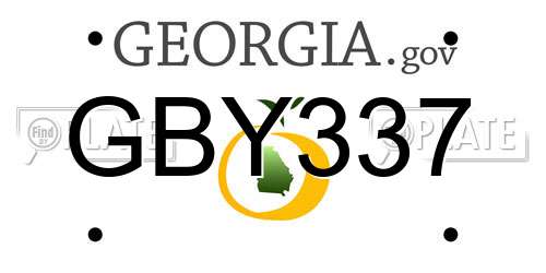 GBY337 Georgia License Plate