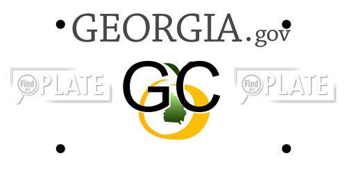 GC Georgia License Plate